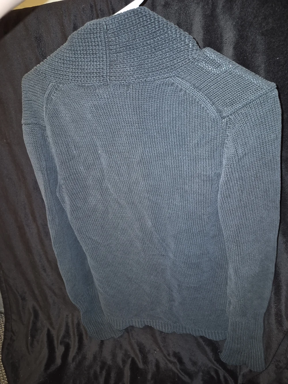 Express Open-Front Slate Gray Knit Cardigan - Picture 3 of 3